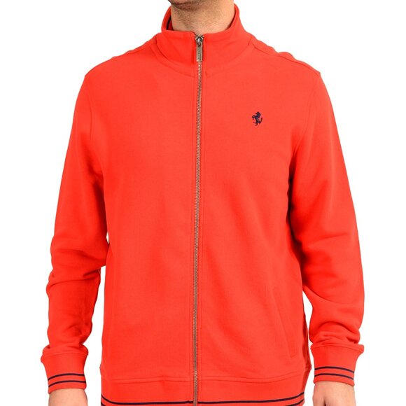 Scuderia Ferrari Men's Red Full Zip Logo Embroidery Track Jacket US XL IT 54 - Picture 1 of 7